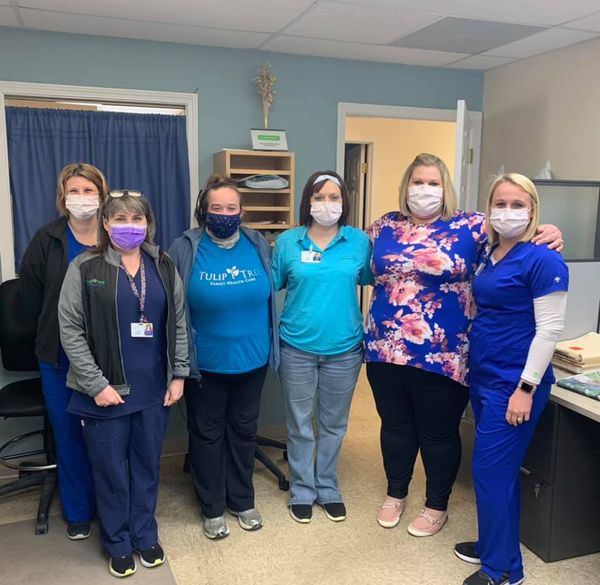 Fort Branch Staff Go Blue for Childe Abuse Awareness 4.01.2021